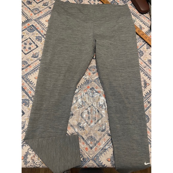 Nike Pants - Nike Dri-FIT Womens XL Heathered Gray High Waisted Athletic Leggings DD0252-068